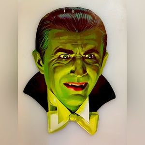 1980’s Universal Monsters/Classic Dracula Halloween Die Cut Monster Head